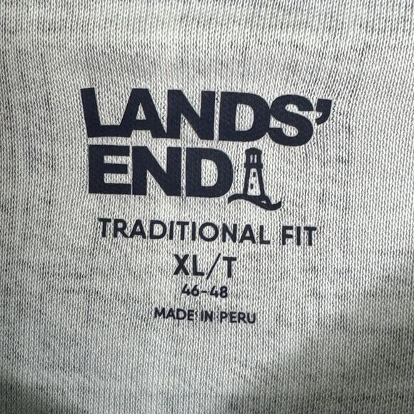 Lands’ End Lot Of 2 Mens Long Sleeve Plaid XLT Polo & XL Quarter Zip Pullover - Picture 4 of 16